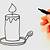 how to draw on a candle