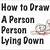 how to draw people laying down