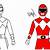how to draw power rangers beast morphers step by step
