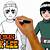 how to draw rock lee