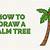 how to draw simple palm tree