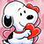 how to draw snoopy valentines