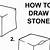 how to draw stones step by step