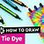 how to draw tie dye step by step