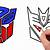 how to draw transformers logo
