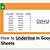 how to get rid of underline in google sheets