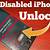 how to unlock disabled iphone 8 without computer