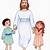 jesus walking with children clip art