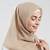 jilbab bella square warna cream