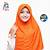 jilbab bergo warna orange