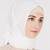 jilbab segi empat warna putih tulang