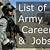 list of jobs in the us army