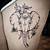 mandala elephant thigh tattoo