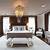master bedroom with hude modern chandelierdesign ideas
