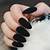 matte black acrylic almond nails