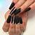 matte black valentines nails