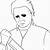 michael myers mask coloring pages