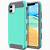 mint green leather iphone 11 case