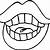 mouth with teeth coloring page