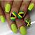 nail designs with jamaican colors