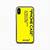 off white iphone xs max case yellow