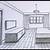 one point perspective drawing bedroom