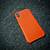 orange iphone case leather