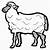 outline of a sheep drawing