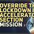 override the lockdown in the accelerator section