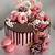 pink and brown cake ideas