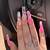 pink birthday acrylic nails