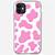pink cow print phone case iphone xr