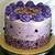 purple and gold birthday cake ideas