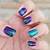 purple and teal nail designs