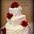 red and white wedding cake ideas