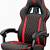 red gaming chair with footrest