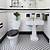 retro black and white bathroom floor tile