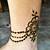 simple ankle henna tattoo