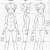 sketch of anime girl body