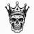 skull crown tattoo drawing