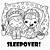 sleepover coloring pages to print
