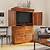 solid wood tv armoire