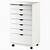 stanton wide 7 drawer cart in white