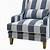 striped armchairs