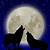 two wolves howling at the moon drawing