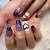 valentine nails purple