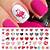 valentines nail decals