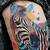 watercolor tattoo zebra