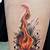 watercolor tattoos fire