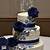 wedding cake ideas blue and white